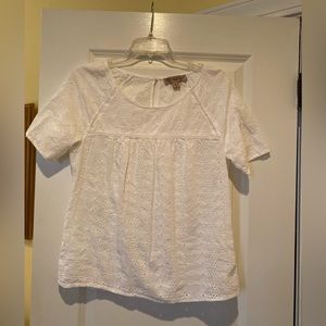 Vintage America white eyelet shirt